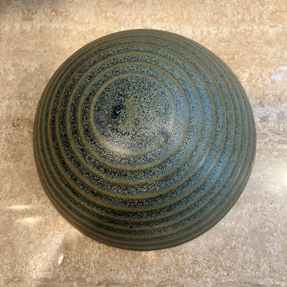 Handmade Ceramic Striped Wobble Bowl - Picture 3 of 5